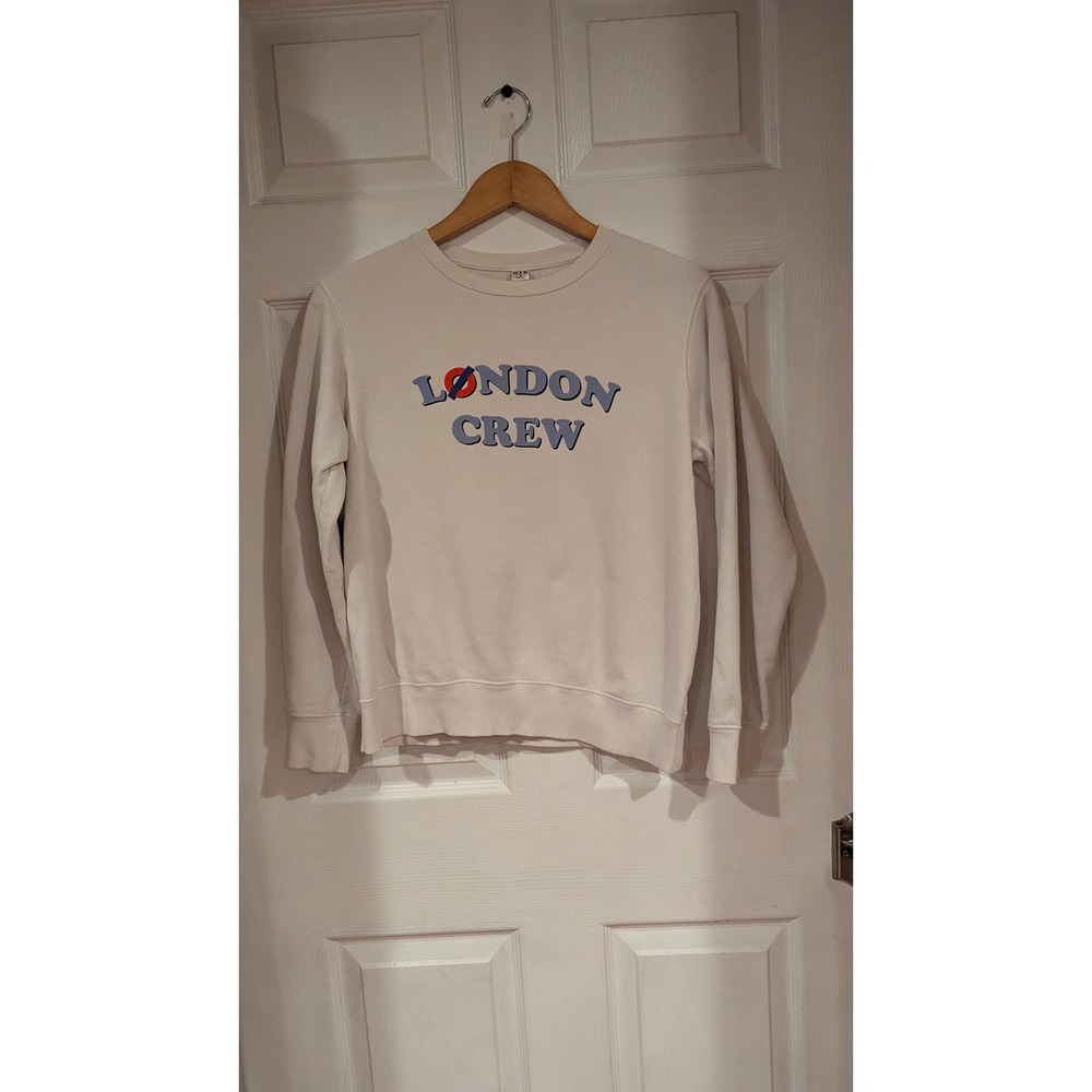Uniqlo UT London Crew Sweatshirt 13 Cream Graphic Kids Pullover Travel Urban